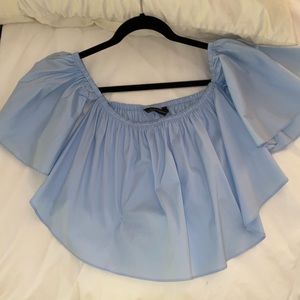 NWOT Vintage Zara crop Top in light blue